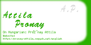 attila pronay business card